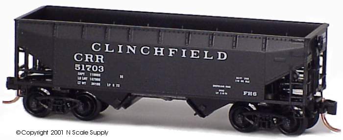 Clinchfield - Hopper, Twin-Bay - Micro-Trains 55102